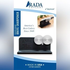 Rada Cutlery Quick Edge Knife Sharpener – Stainless Steel Wheels Made in the USA